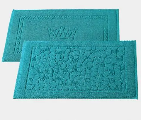 

100% Cotton Bath Mat Foot Towels Bath Rug Bathroom Floor Mats With Plain Color, Customized color