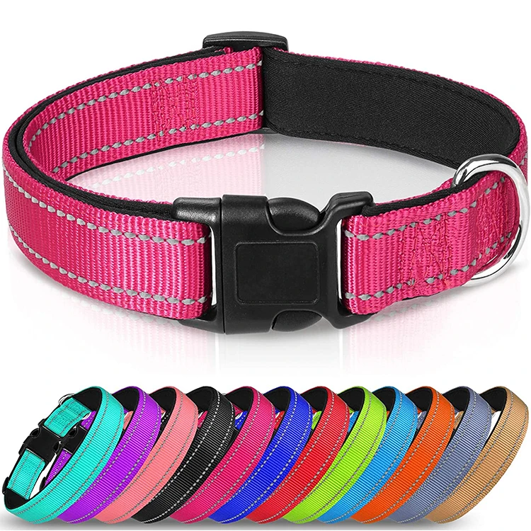 

Nylon Pet Collar Pure Color Personalized Adjustable Dog Collars Leash For Dog Canvas Cat Necktie Comfortable Durable Pet Product, Customized color