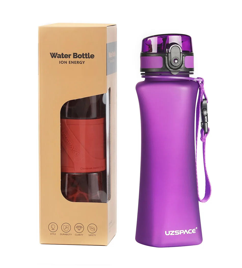 Uzspace Sport Water Bottle Shaker Bottles One Touch Sip Water Cup