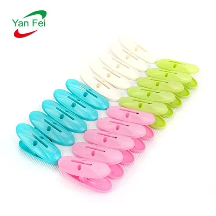 

20pcs clothes clips Heavy Duty Clothes Pegs with Plastic Spring Not Rusty & Powerful Multi-functional Non-slip Clothes Clips, Blue,green,white,pink