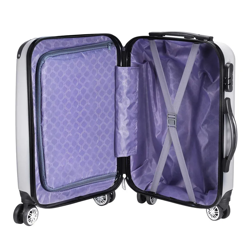 
Hot carry on travel luggage, cabin trolley suitcase, hard case abs luggage set 
