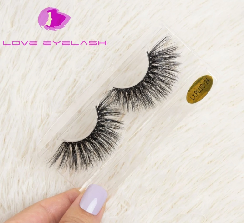 

New 2021 three-dimensional exaggeration 3D 25mm mink false eyelashes for makeup