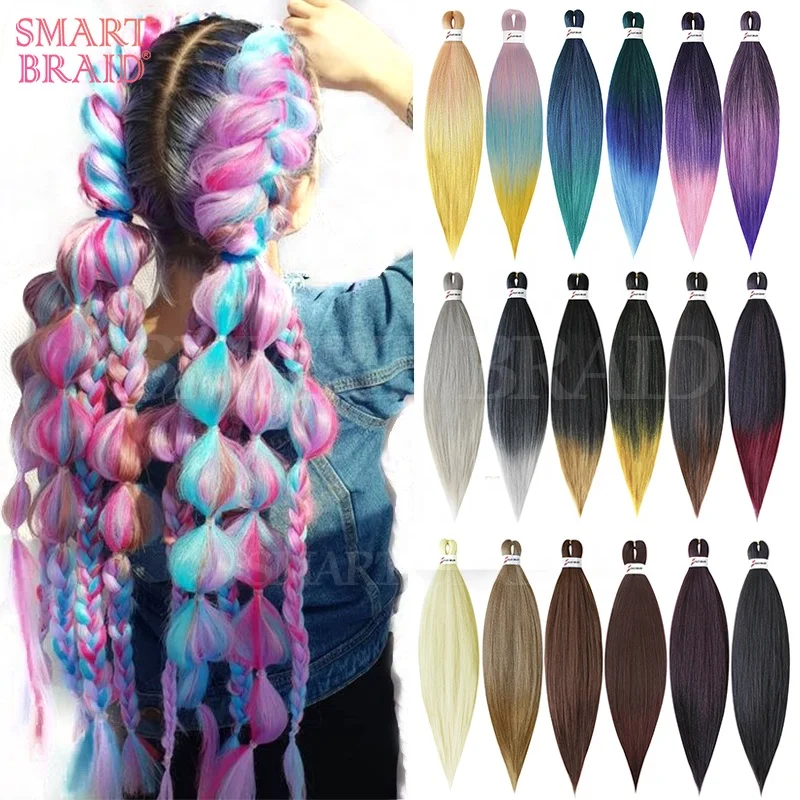 

Pre-stretched Braiding Hair Easy Braid Professional Itch Free Synthetic Fiber Corchet Braids Yaki Texture Hair Extensions