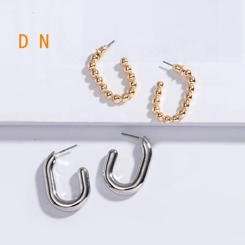 

Dina Trendy Simple Women Korea Style Gold Plated Ball Tiny Earrings Stud Hook Earring Jewelry, As you requested