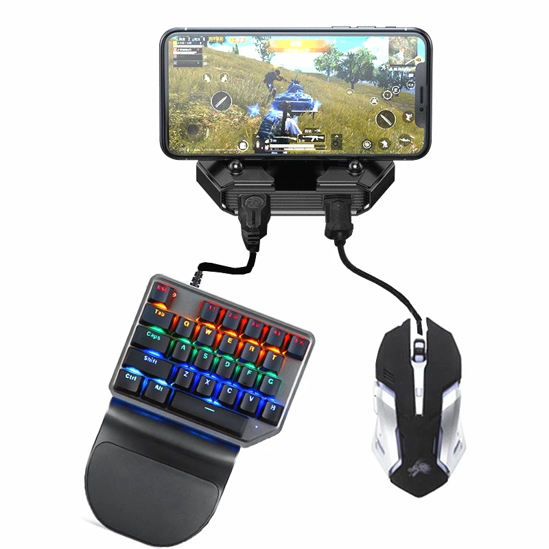 

Gamepad Mobile BT 5.0 Android Phone Controller Mobile for PUBG Gaming Keyboard Mouse Converter For IOS iPad to PC, Black