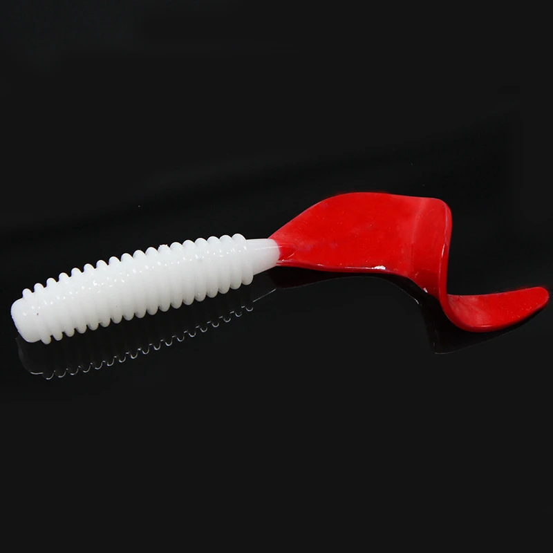 

3+7 New design 1.2g/5cm 2g/6cm 3g/7cm Soft Artificial Plastic Abs Worm Fishing Lure Floating White Body Red Tail Lures