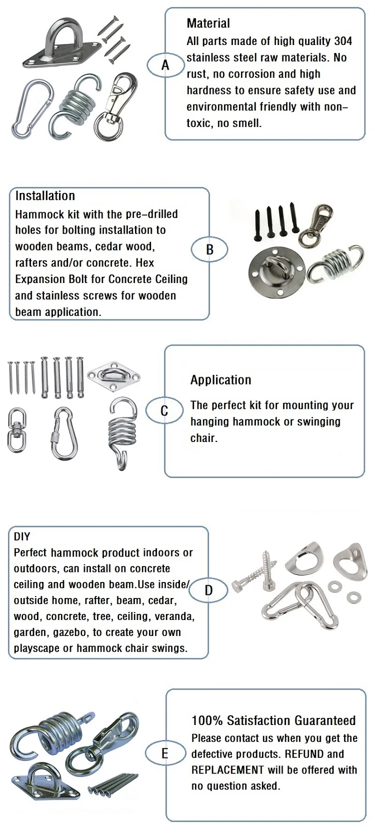 Hammock Chair Ultimate Hanging Kit Capacity Hammock Spring Swivel