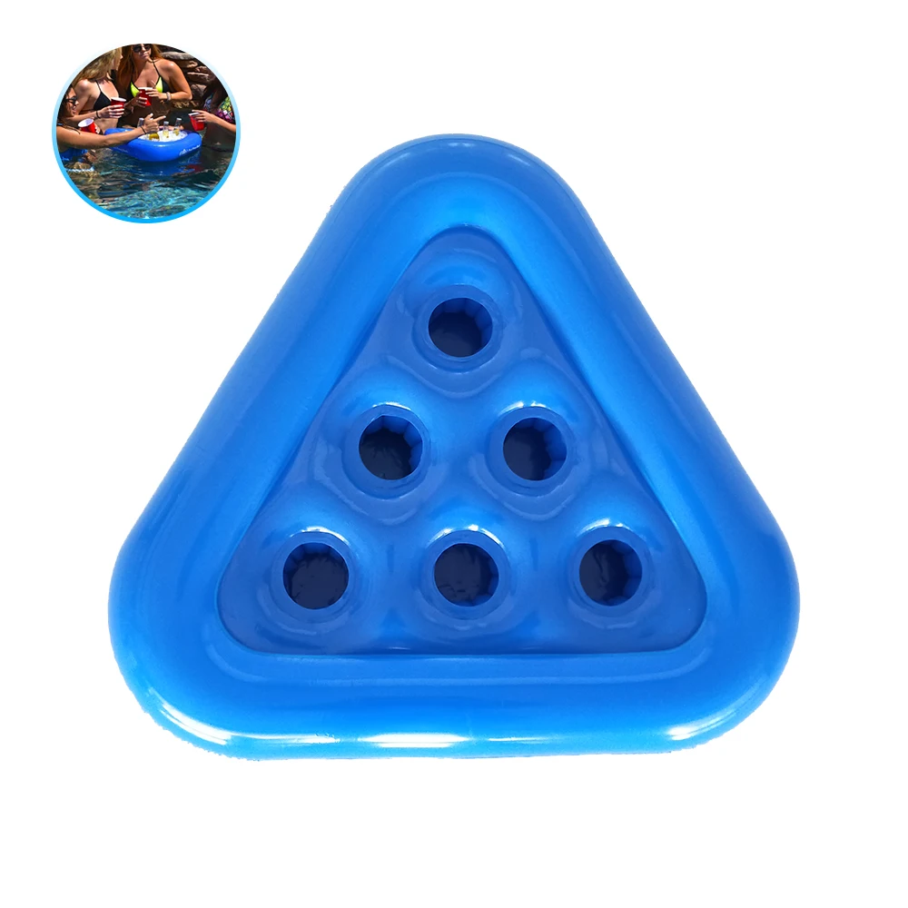 

Blue inflatable drink holder swimming beverage floating bar beer pool float adults for pools party toy summer beach pong fun