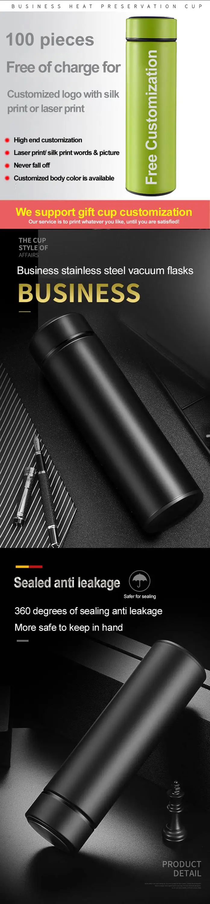 China manufacturer insulate tumbler fashionable business vacuum cup nano alkaline water flask VRVFB1787