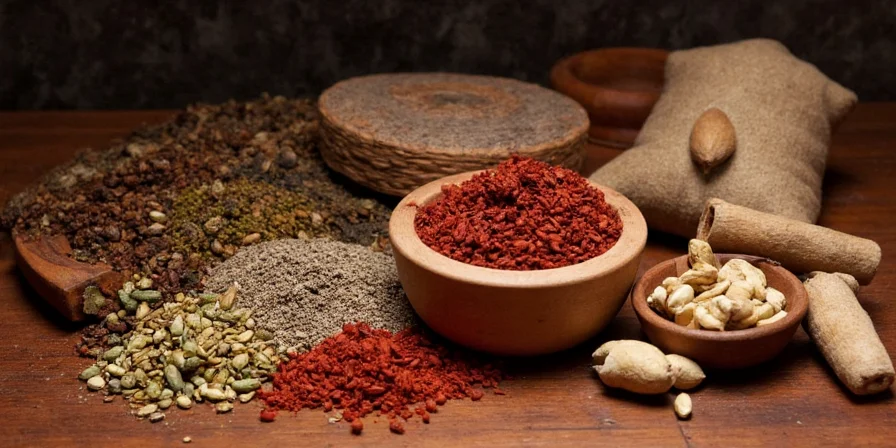 Close-up of mace spice pieces