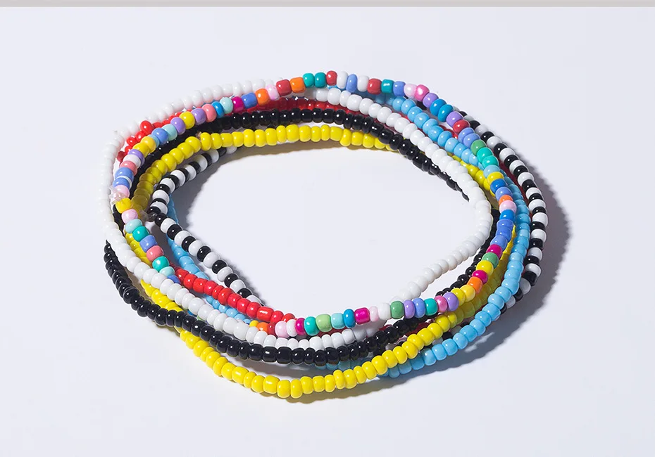 Bohemian Style Multi Color Elastic Waist Belly Beads Body Chains