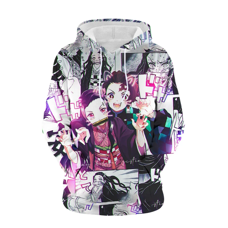 

Demon Slayer 3D Anime Hoodie Wholesale Custom Logo Print Men's Gaming Pullover Casual Hoodie