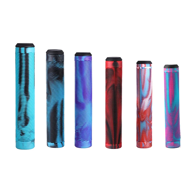 

Customized Black/Transparent/Rainbow/Red Mixed Colored Ergonomic Scooter Grips BMX-style Handlebar Grips Oversized Scooter Grips