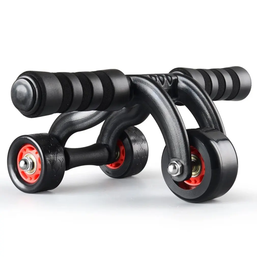 

three wheels Ab Abdominal Exercise Roller With Extra Thick Knee Pad 0ML Mat Body Fitness Training Machine Ab Wheel Gym Tool new