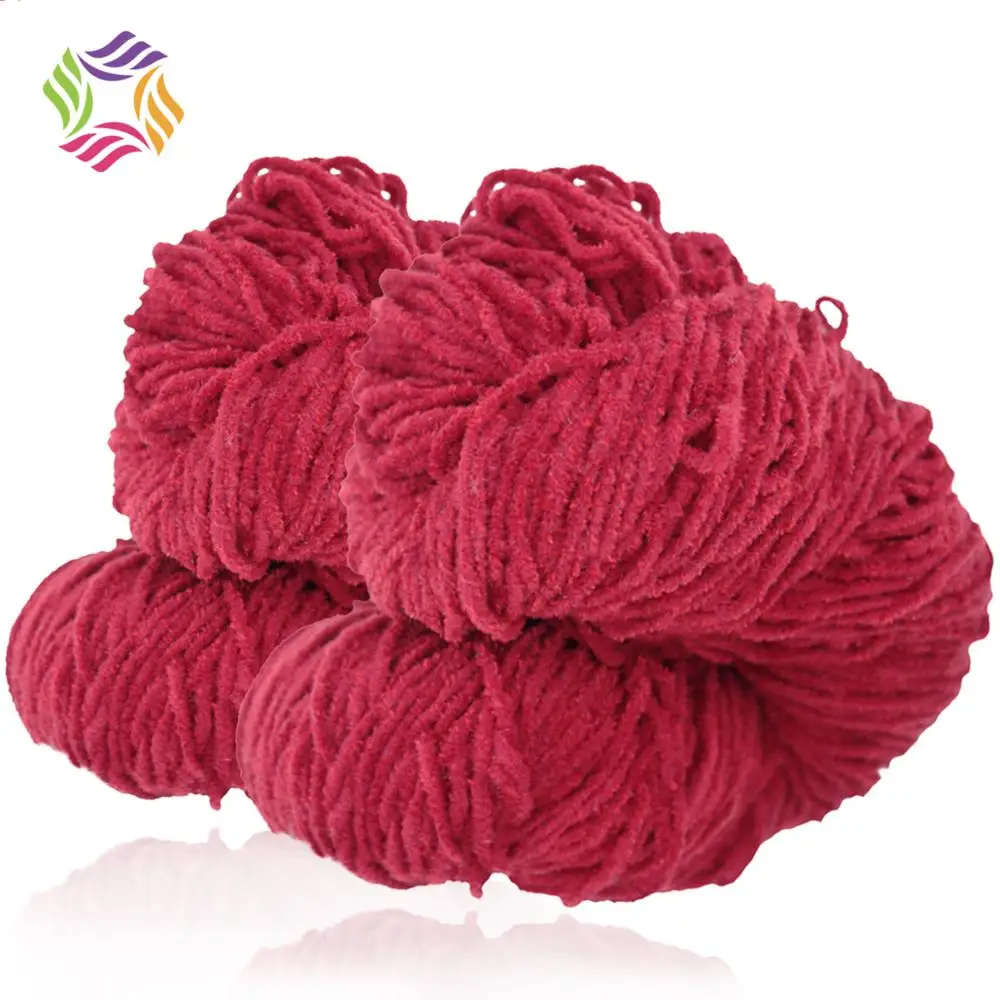 
Super Soft Charmkey Nm 4.2 Polyester Chenille Yarn Knitting Yarn for Knitting Blanket and Baby Clothes 
