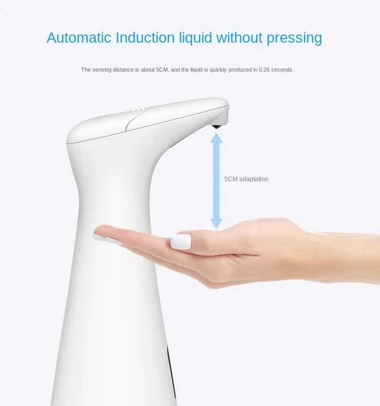

Dropshipping bathroom bamboo touchless sponge Sensor liquid auto soap dispenser pump plastic bottle