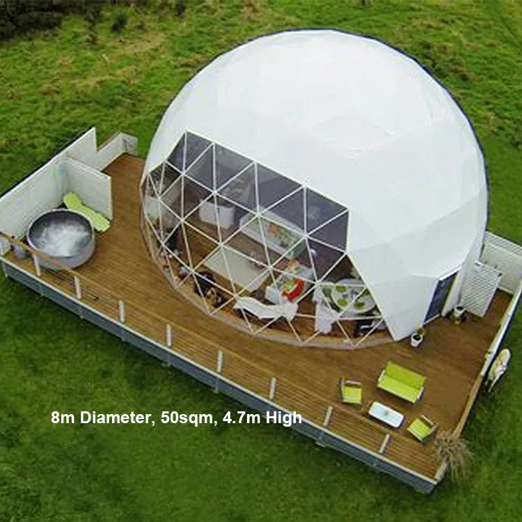 

Glamping tent dome 4m 5m 6m 7m 8m lowest price geodesic dome house for sale, 3 options