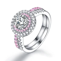 

Fashion gold plated gemstone custom women finger jewelry sterling silver 925 engagement wedding cz diamond rings
