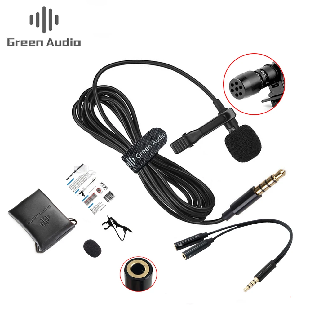 

GAM-141D Noise reduction omnidirectional lavalier microphone, Black