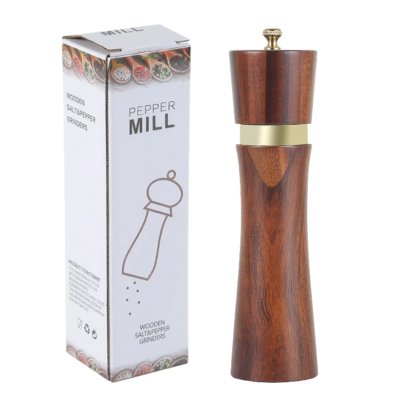 

High quality wood pepper grinders are used in the kitchen, Customer requested