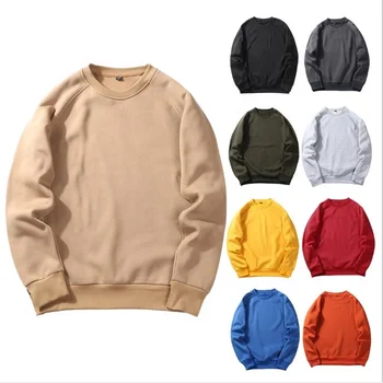 100% Polyester Wholesale Custom Men Polyester Sweatshirts / Crewneck ...