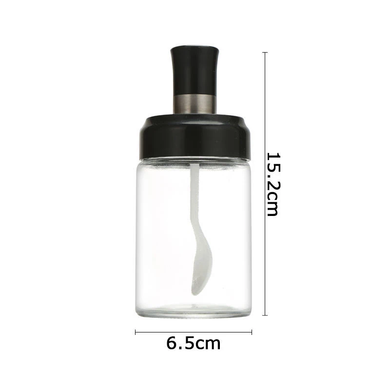 

Zogift Home Use Kitchen Glass Oil Jars Bottle Hot Sale Moisture-proof Kitchen Accessories Tools with Oil Brush, As per picture