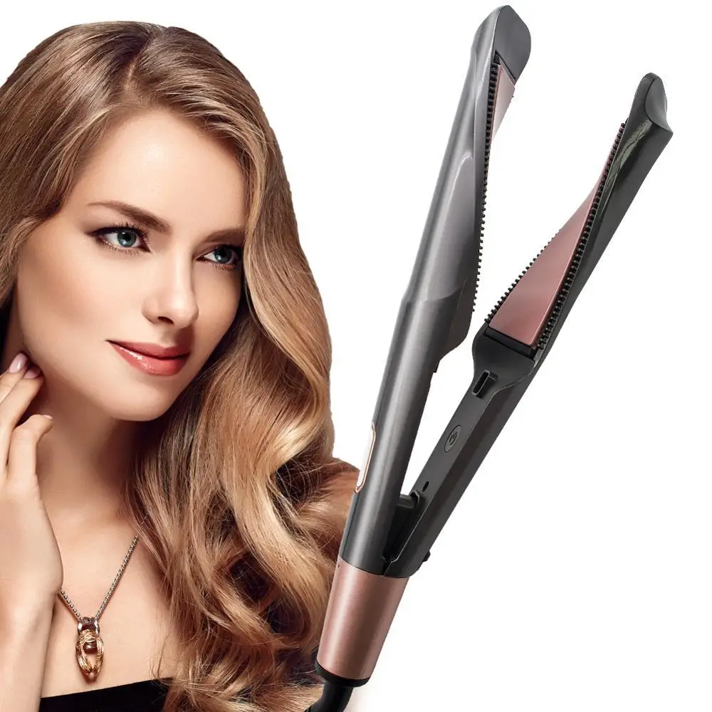 

New Design 2 in 1 Travel Hair Styler Hair Iron Straightener Curler Rollers Hair Curling