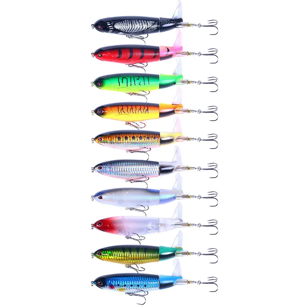 

17g 11cm Lures Fishing Popper Pencil Lure Artificial Hard Bait, 10 colors