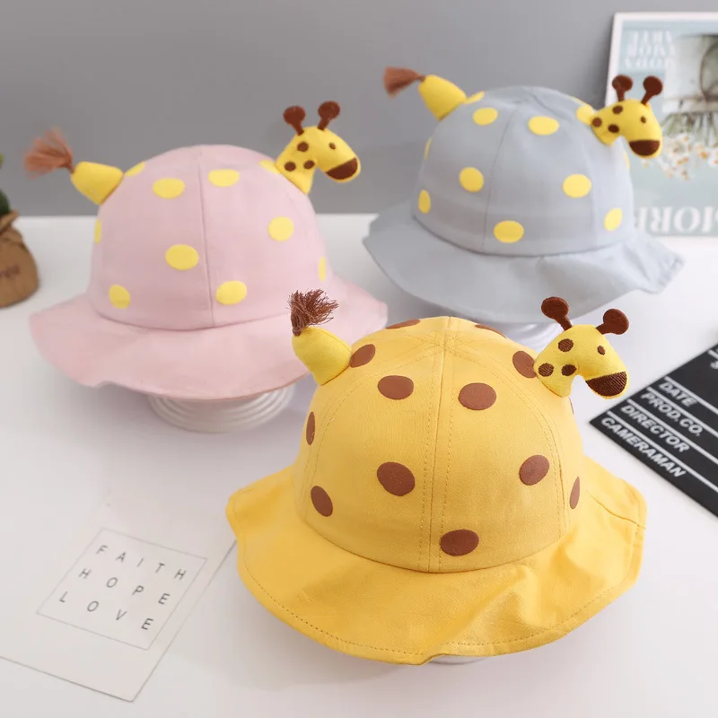 

Spring and Autumn Fashion Fawn Boys and Girls Sunshade and Sunscreen Baby Cap Infant Baby Fisherman Hat, Colorfuls