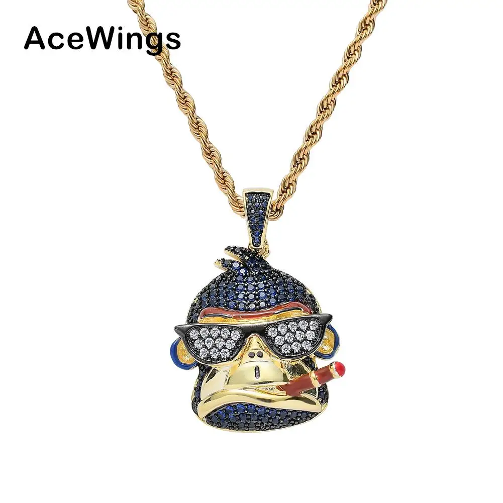 

CN173 Hip Hop Jewelry Brass CZ Pendant Necklace For Men And Women