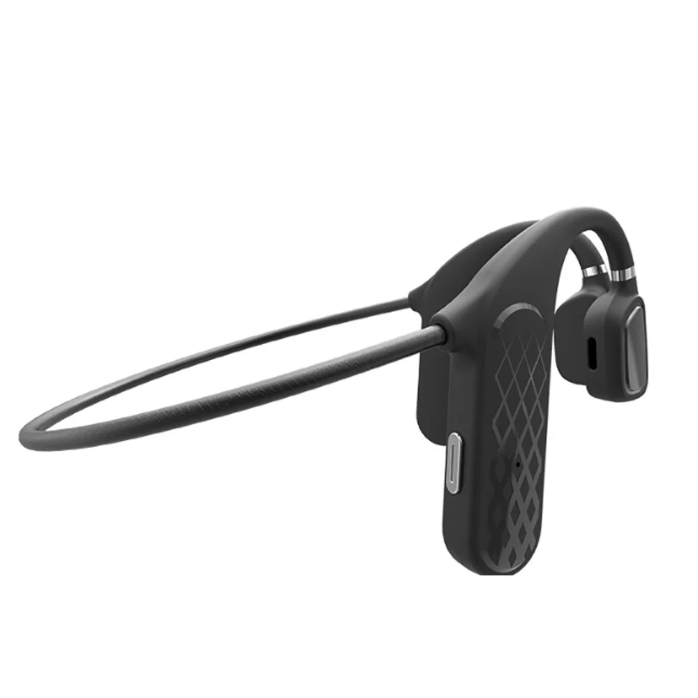 

MD04 Wireless Stereo Headset Bone Conduction Headphone BT 5.0 Noise Reduction Sport Music Earbuds Waterproof Phone Ear Earphone, Black