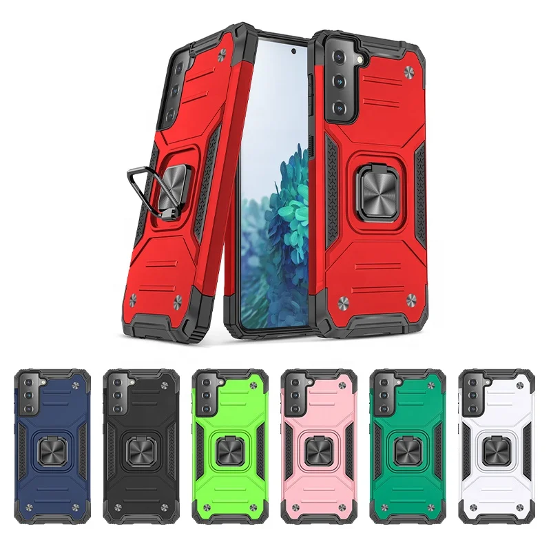 

For Samsung S30/S21 Case Military Grade Ring Holder Kickstand Shockproof Phone Case for Samsung S30 Plus/S30 Ultra, Black, red, rose gold, silver, army green, blue, green