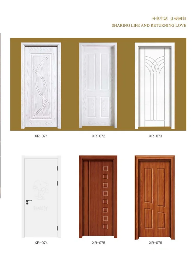 Best china low price Compressed wooden door white primer hdf & mdf door skin