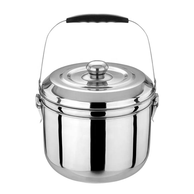 
6L Southeast Asian hot sale stainless steel 201 outdoor camping cookware thermal cooker flame free cooking pot 