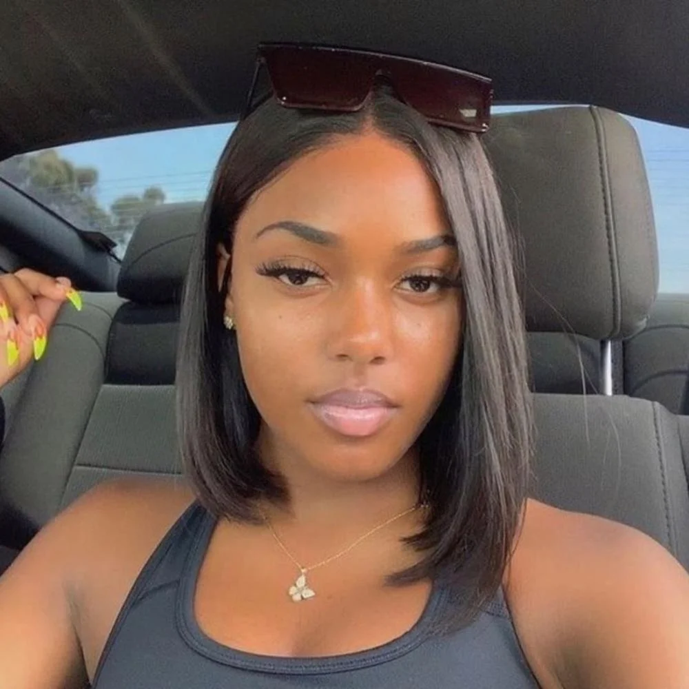 

Popular 8A Grade silk Straight 13*6 Lace Front BOB Wigs Brazilian Front Lace Human Hair Wig