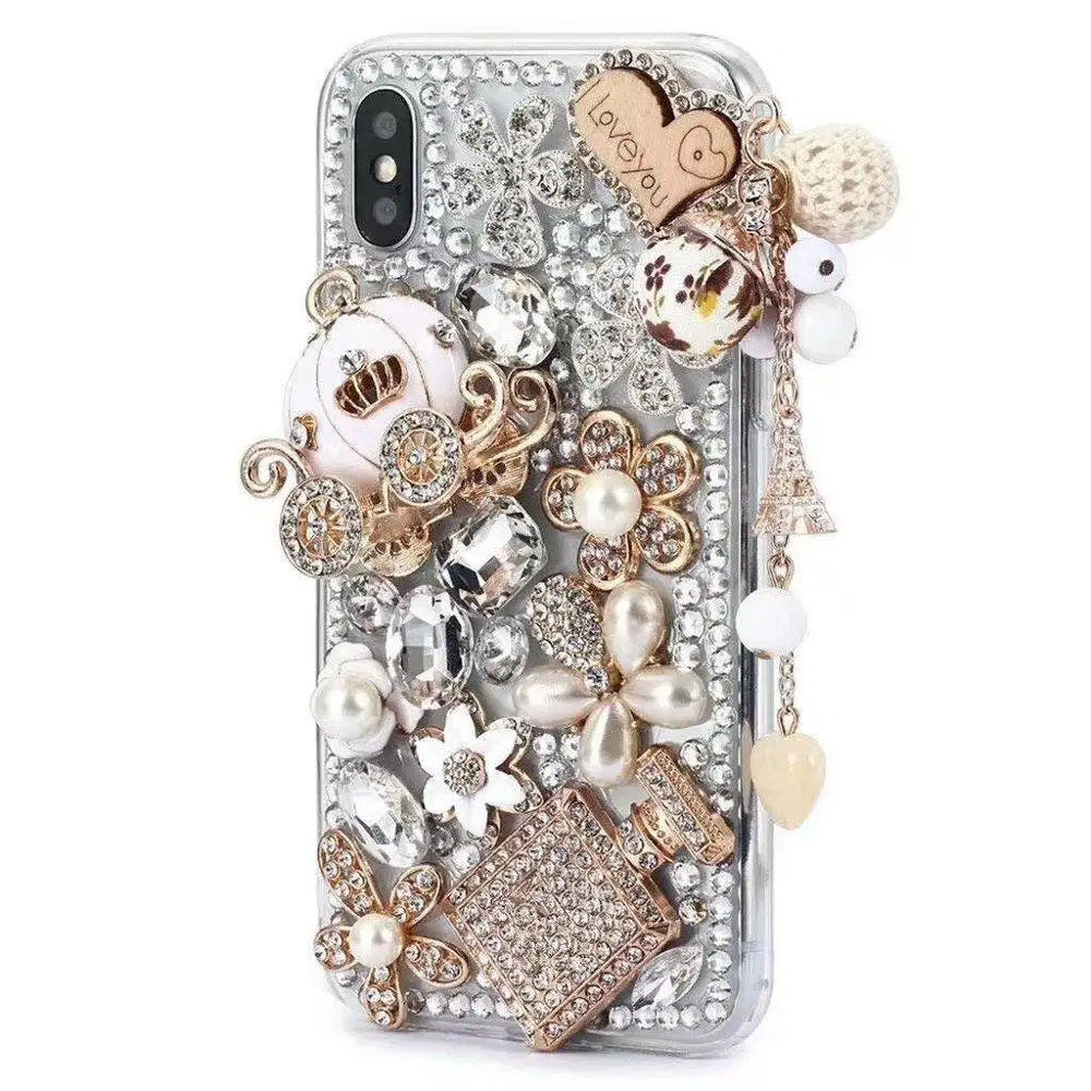 

Luxury pumpkin car Diamond Cell Phone Case for iPhone 11pro max XR XS Max Diamond Phone Case for samsung A20S A10S