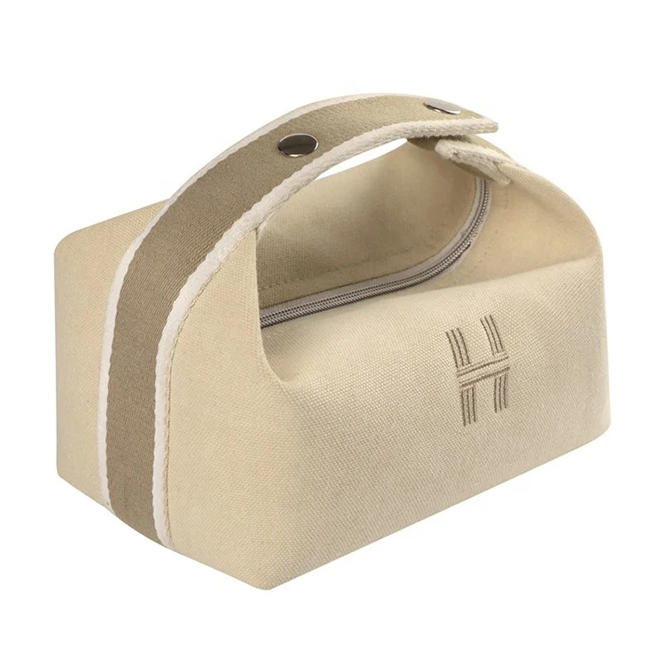 

Custom Logo Small Cotton Cosmetics Bag Women Makeup Ladies Cosmetic Travel Bag