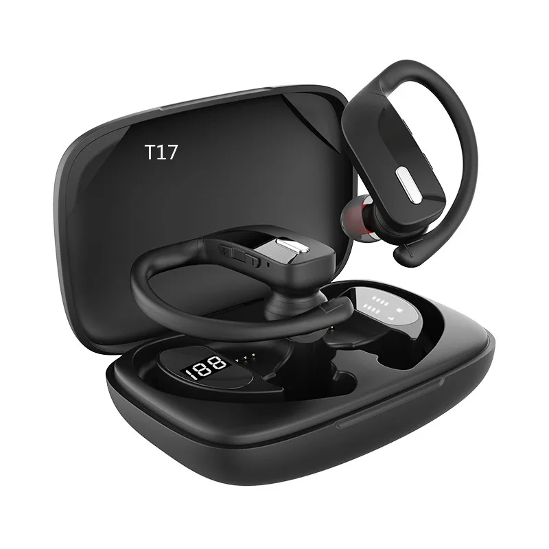 

2021 hot selling Earbuds T17 Headphone Sport Mobile Phone Earphone Waterproof Gaming Travel Earbuds