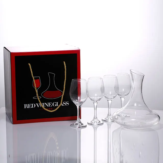 

Amazon top seller Glass wine decanter and wine glasses set with gift box and foam