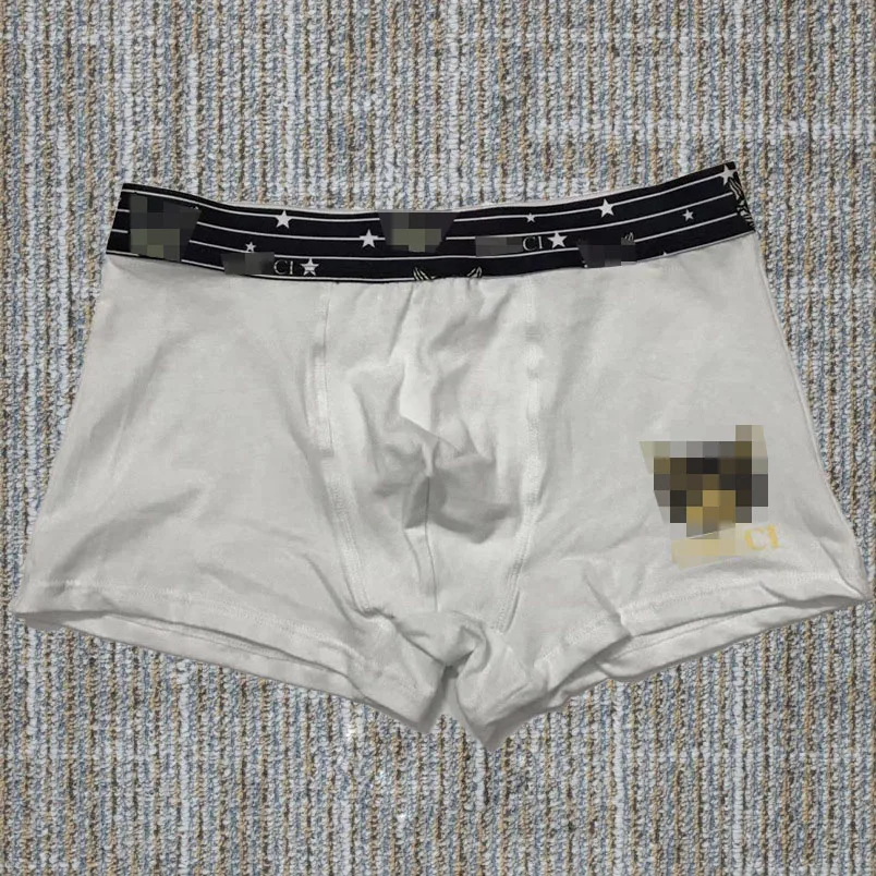 

Fashion Breathable Elastic Underwear Mens Boxers Briefs 100% Cotton Knitted