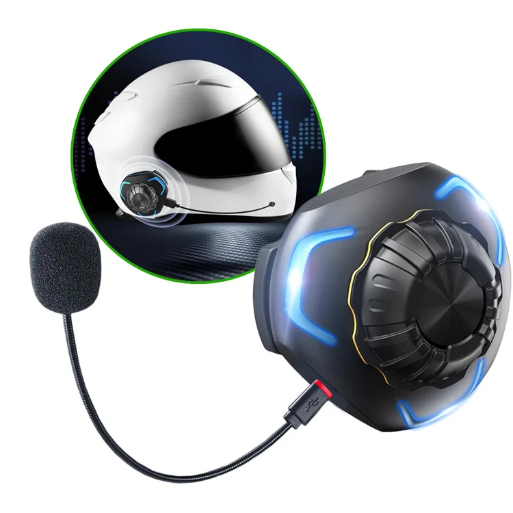 

New Bone Conduction Headset Wireless Stereo Handsfree IP68 Waterproof Motorcycle Helmet Headphone For Blue tooth 5.0