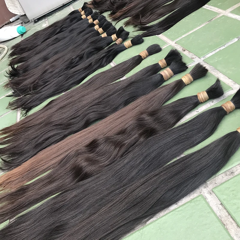 

hot selling Chinese hair raw material one donor washed 100% human hair bulk, 100% natural brown color