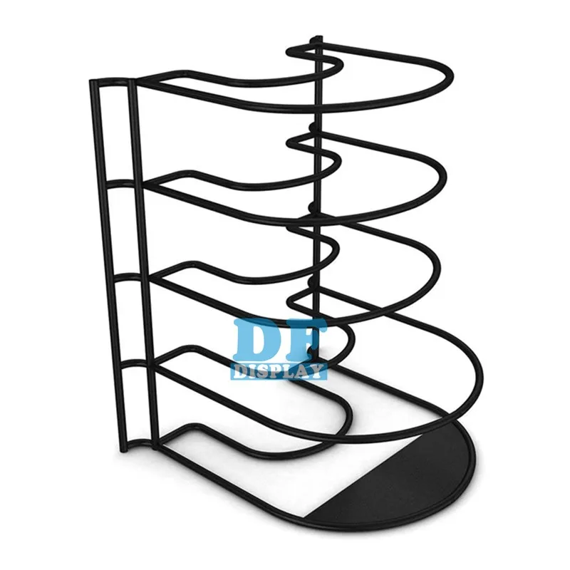 

HS068 Pots and Pans Organizer 5-Tier Durable Steel Rack for Kitchen Counter & Cabinet Storage and Organization - No Assembly, Black