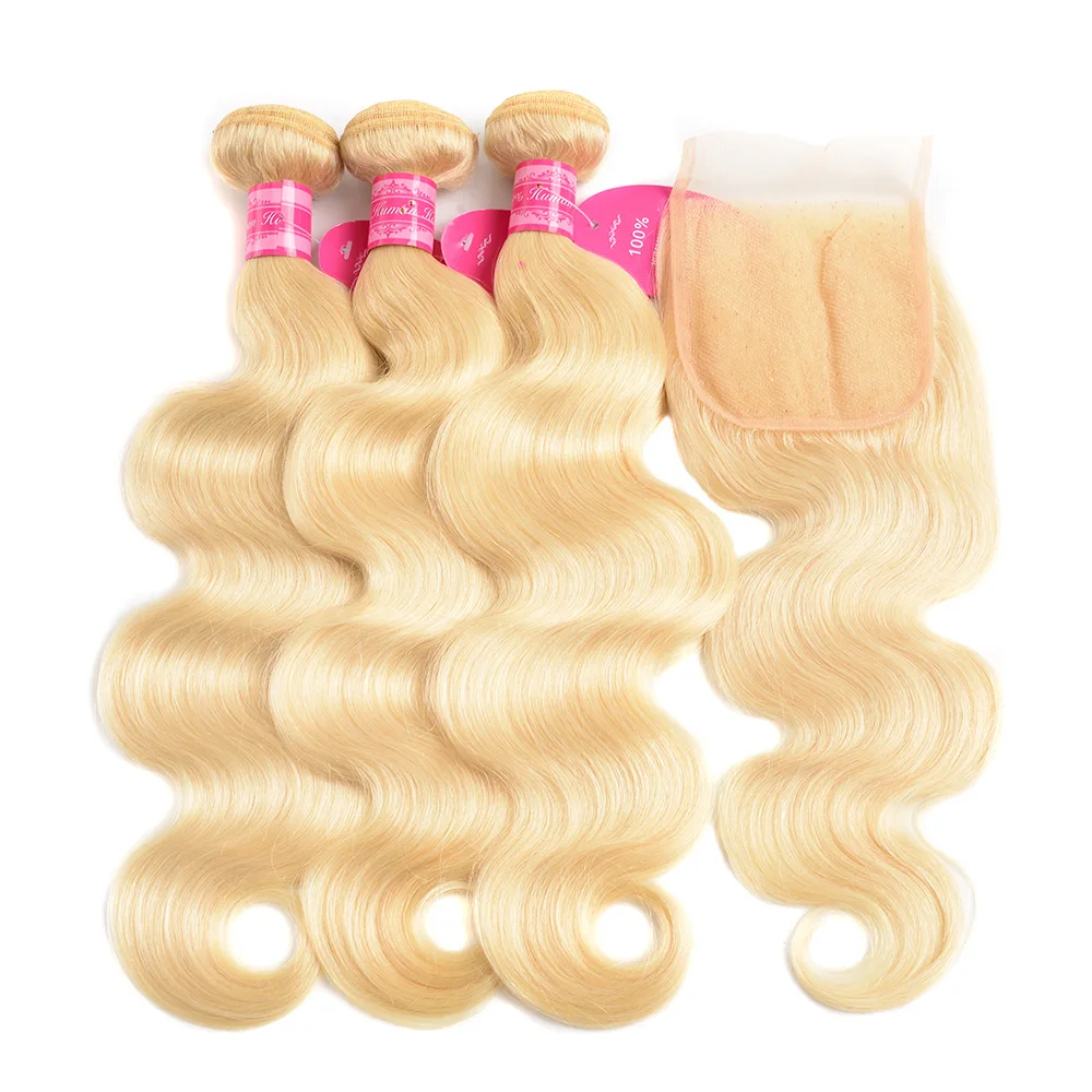 

wholesale cheap high quality grade 9a weave hd virgin remy 613 blond body wave 100% brazilian human hair