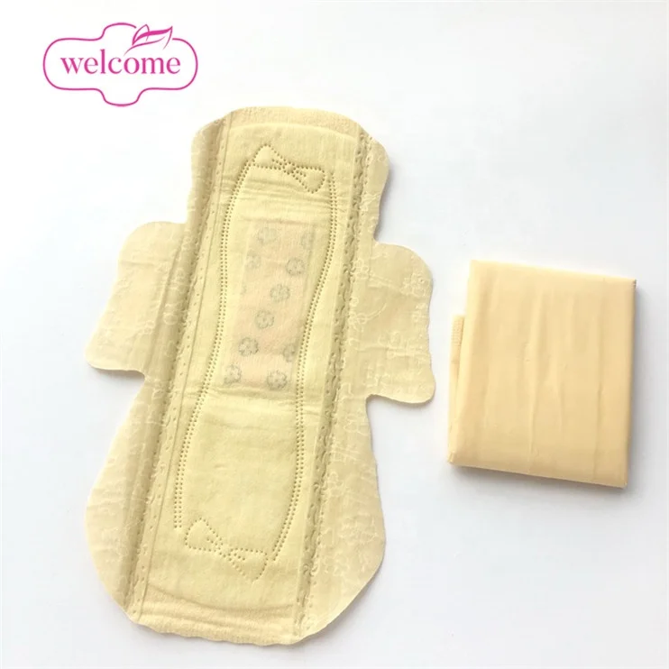 

New Products 2020 Bamboo Women Sanitary Napkin Organic Sanitary Pad In Private Label, White,yellow,pink