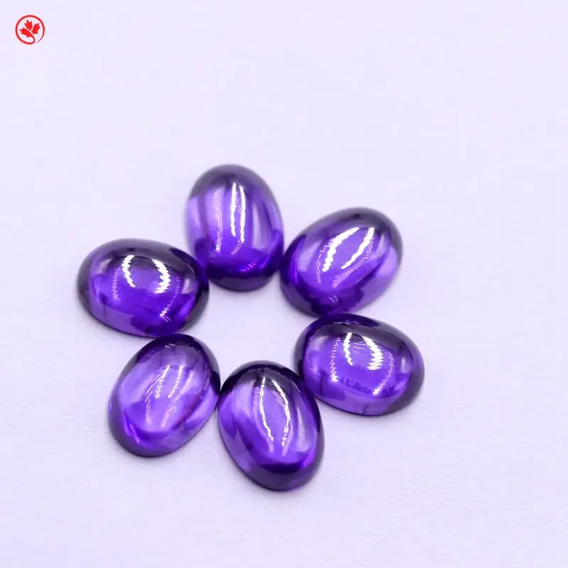 

Wholesale Flat Back Cabochon CZ Stone Cubic Zirconia Violet Gemstone Zircon Synthetic (lab Created) Heat Third Party Appraisal