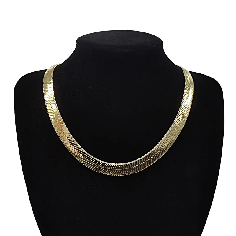 

Necklace 14K Gold Plated Brass Snake Chain Necklace for Women, Gold color