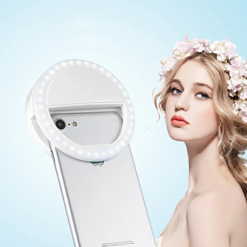 

Make Up Mirror For Phone Selfie Ring Light With 36 Led Lamps Portable Multi-Purpose Phone Light With Three Brightness Levels, Colors