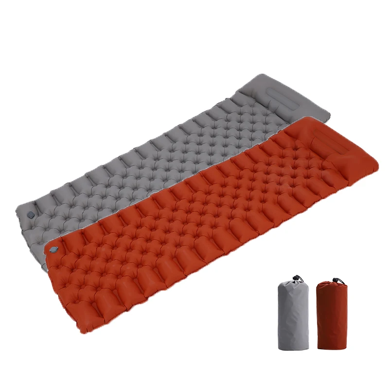 

Inflatable Mat With Pillow Outdoor Camping Air Sleeping Pad