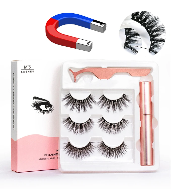 

3 Pair Packing Boxes Private Label Fast Delivery Custom Lash Magnetic With Logo
